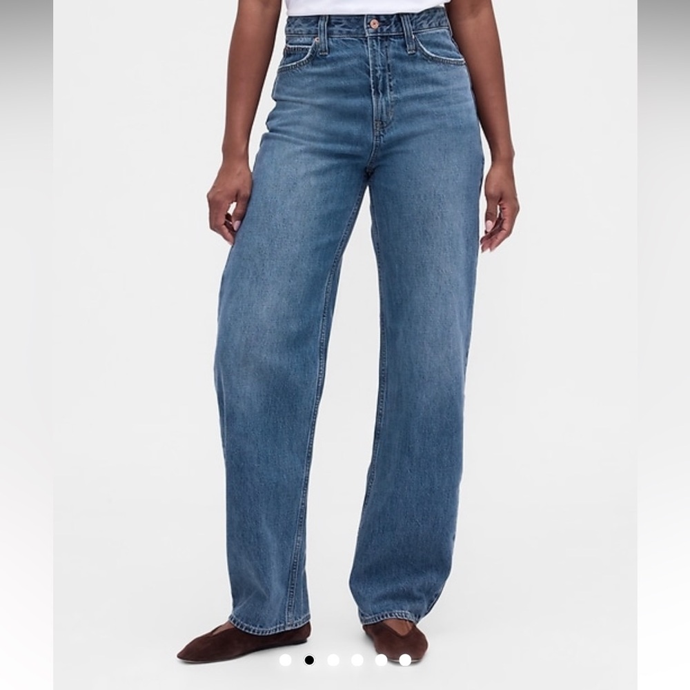 GAP curvy high rise barrel jeans